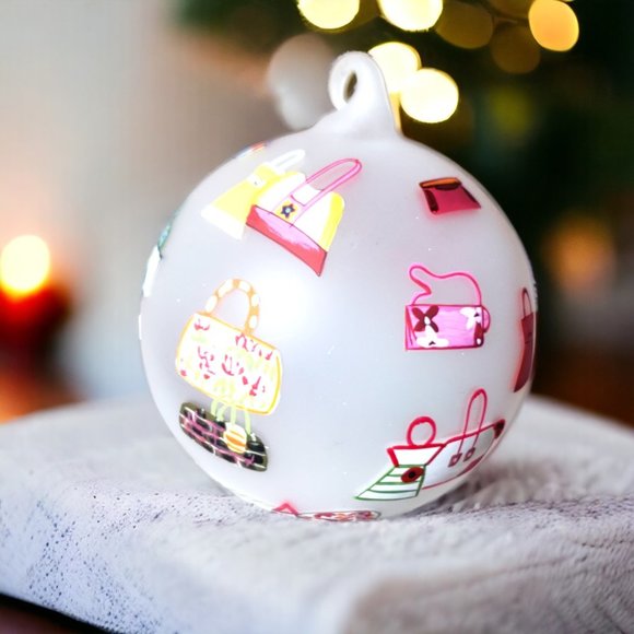 Dillard's Trimmings Frosted Glass Ball Ornament with Ladies' Purse - Picture 5 of 9